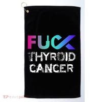 Fuck Thyroid Cancer Awareness Gift Golf Towel thumb 0