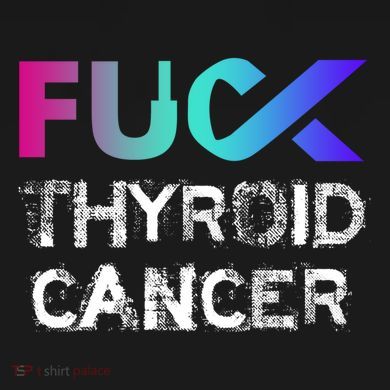 Fuck Thyroid Cancer Awareness Gift Cropped Pullover Crew