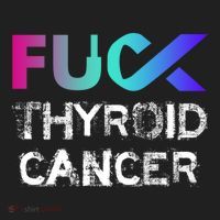 Fuck Thyroid Cancer Awareness Gift Plastic Christmas Ball Ornament thumb 1