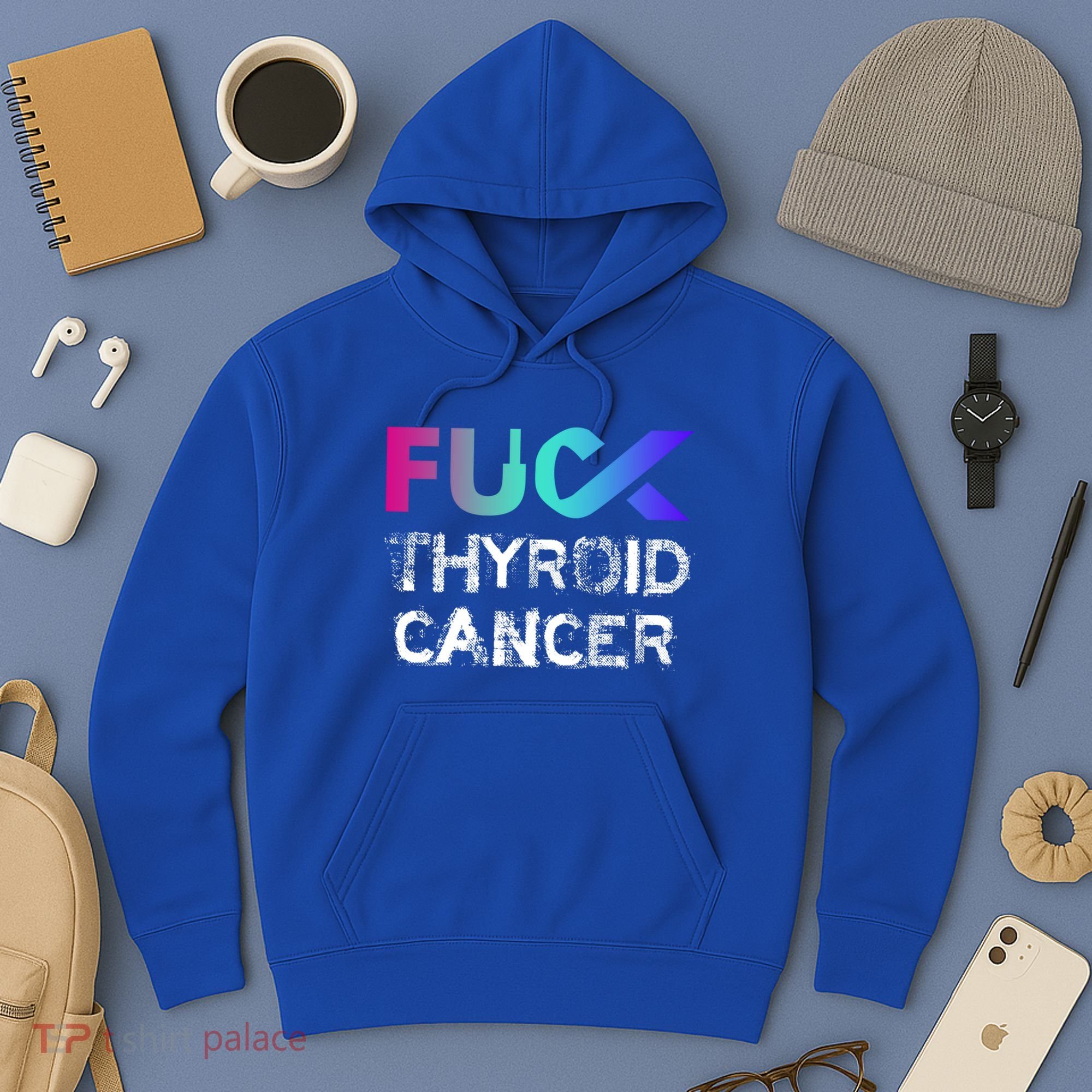 Fuck Thyroid Cancer Awareness Gift Hoodie