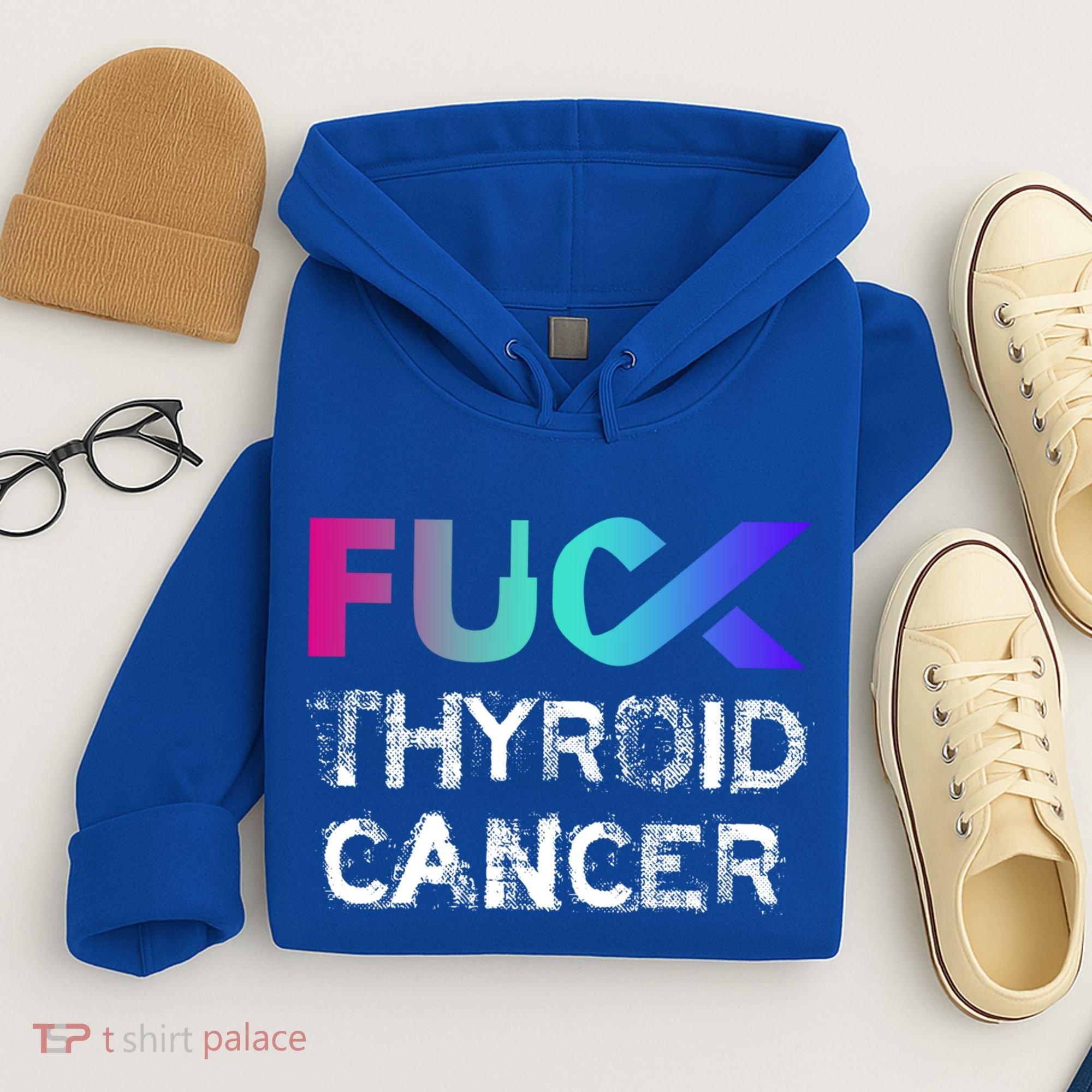 Fuck Thyroid Cancer Awareness Gift Hoodie
