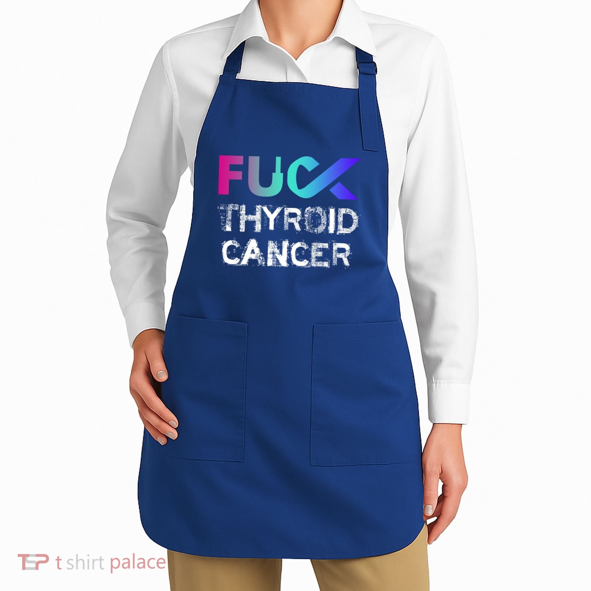 Fuck Thyroid Cancer Awareness Gift Apron