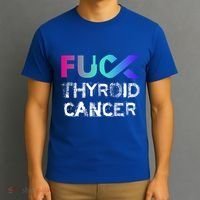 Fuck Thyroid Cancer Awareness Gift T-Shirt thumb 3