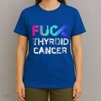 Fuck Thyroid Cancer Awareness Gift T-Shirt thumb 4