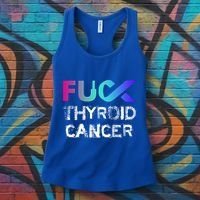 Fuck Thyroid Cancer Awareness Gift Women's Tank Top thumb 3