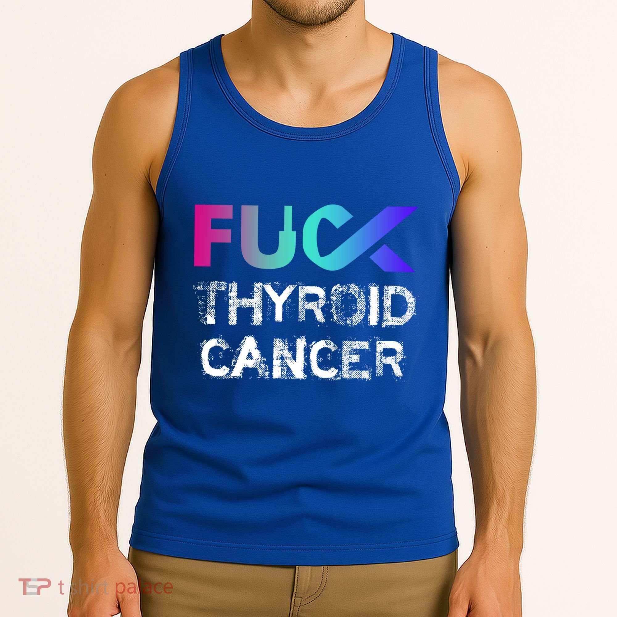 Fuck Thyroid Cancer Awareness Gift Tank Top