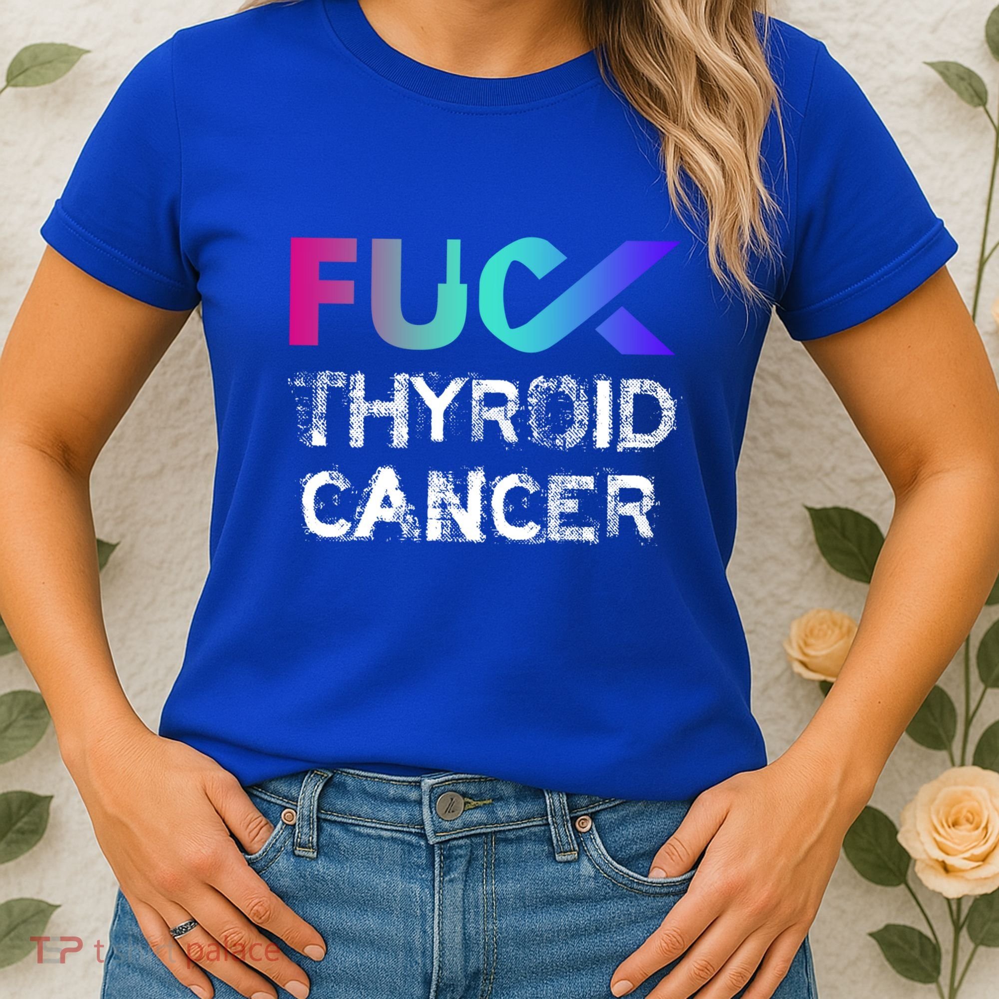Fuck Thyroid Cancer Awareness Gift Women's T-Shirt