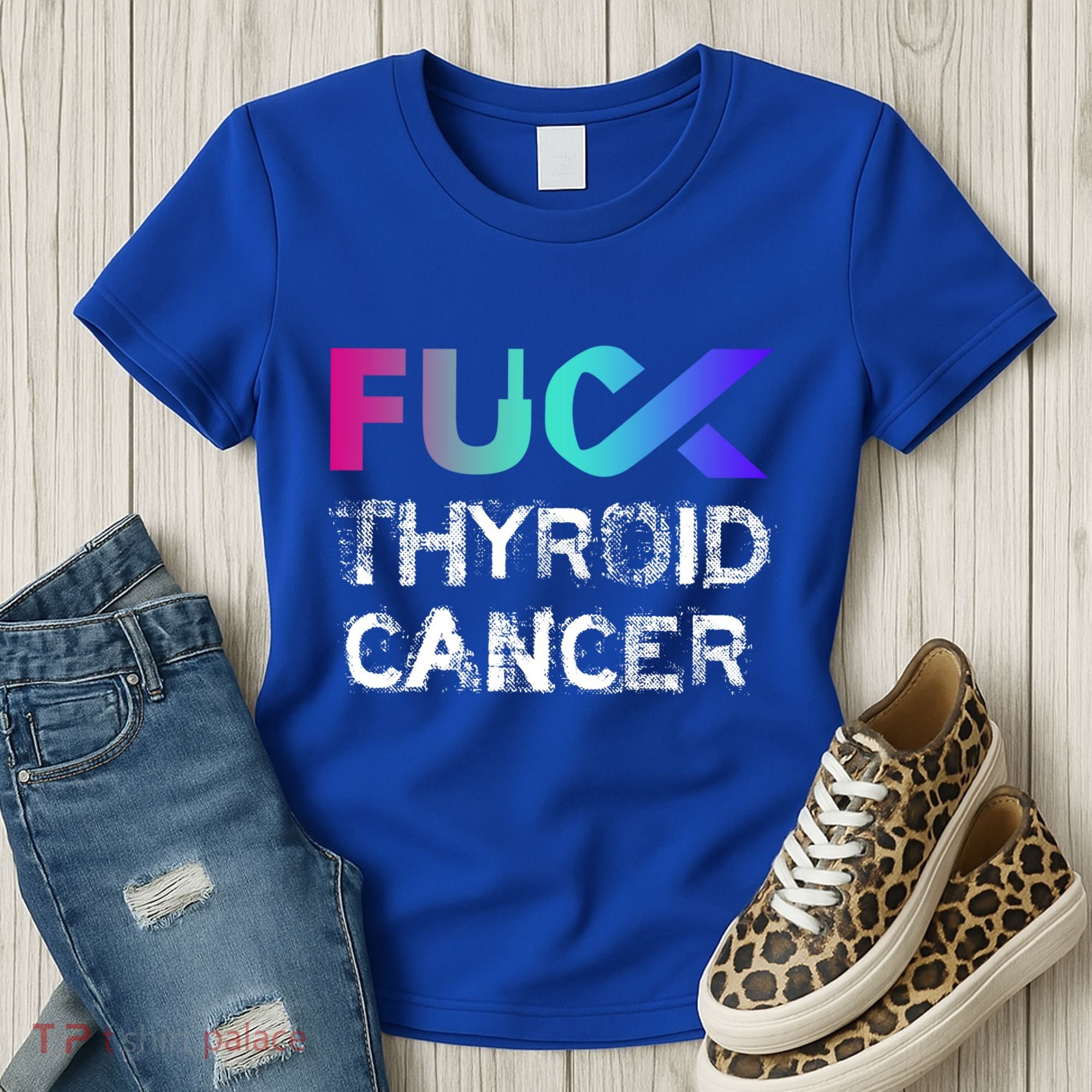 Fuck Thyroid Cancer Awareness Gift Women's T-Shirt