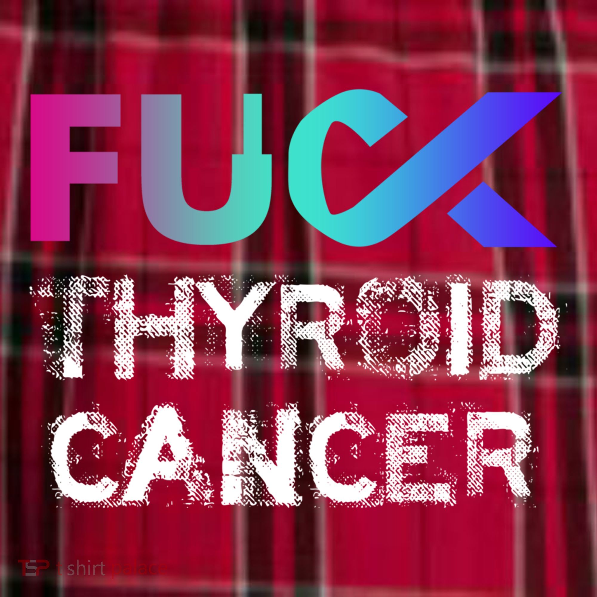 Fuck Thyroid Cancer Awareness Gift Women's Flannel Plaid Pajama Pants