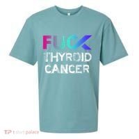 Fuck Thyroid Cancer Awareness Gift Sueded Cloud Jersey T-Shirt thumb 0