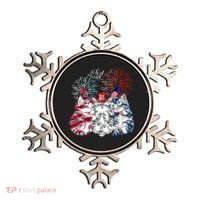 Funny Three Cat 4th Of July American Flag Patriotic Cat Ornament thumb 0
