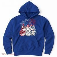Funny Three Cat 4th Of July American Flag Patriotic Cat Hoodie thumb 0