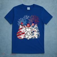 Funny Three Cat 4th Of July American Flag Patriotic Cat T-Shirt thumb 5