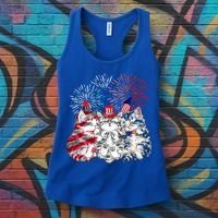 Funny Three Cat 4th Of July American Flag Patriotic Cat Women's Tank Top thumb 3