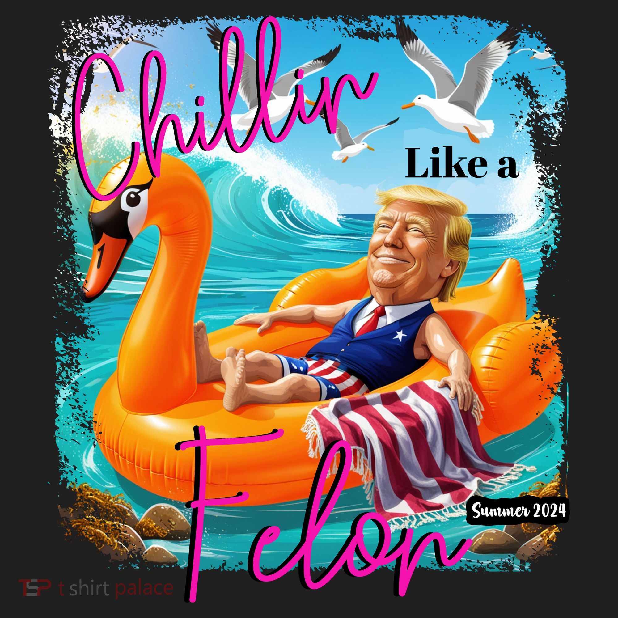 Funny Trump Chillin Like A Felon Women's Sweatshirt