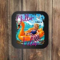 Funny Trump Chillin Like A Felon Coaster thumb 0