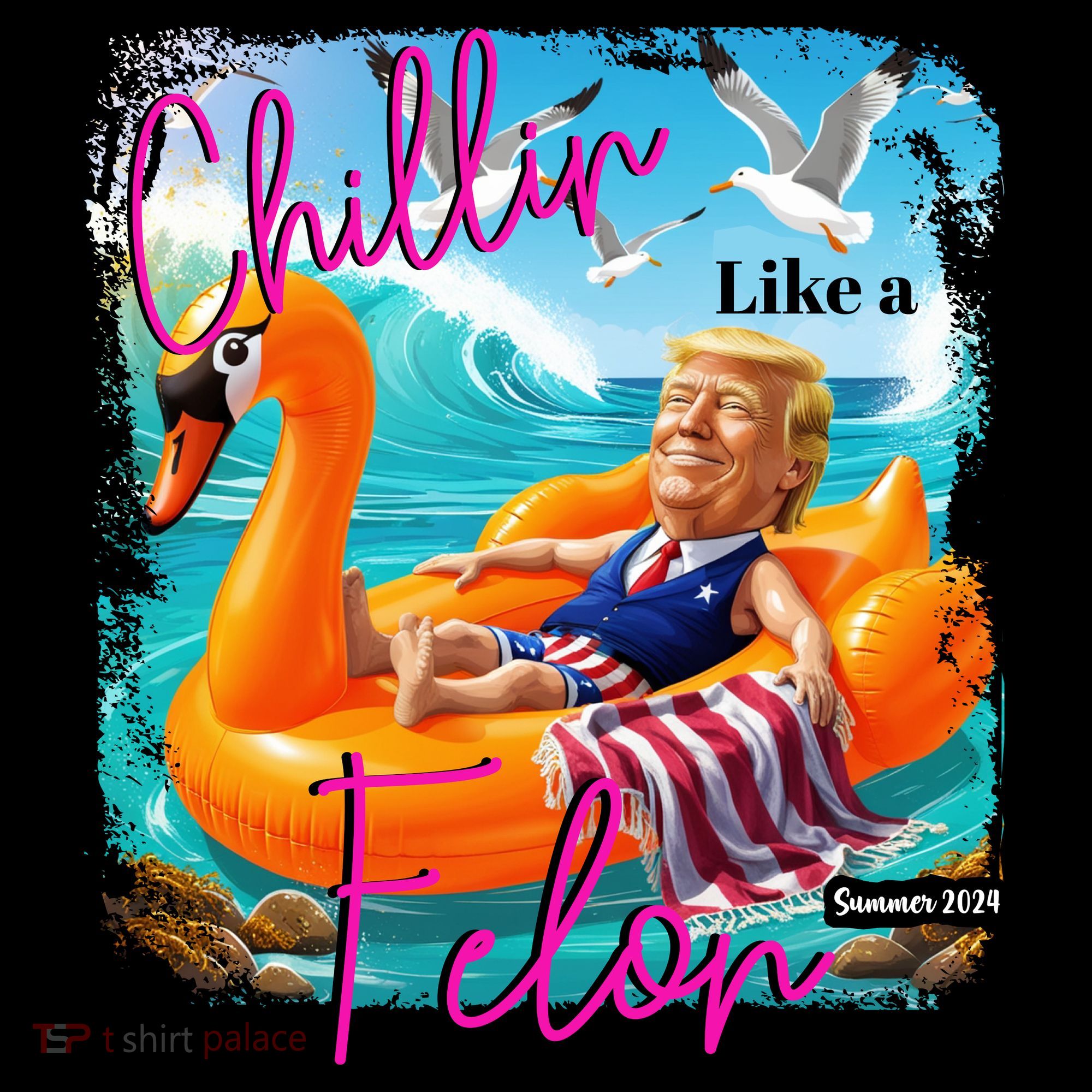 Funny Trump Chillin Like A Felon Coaster