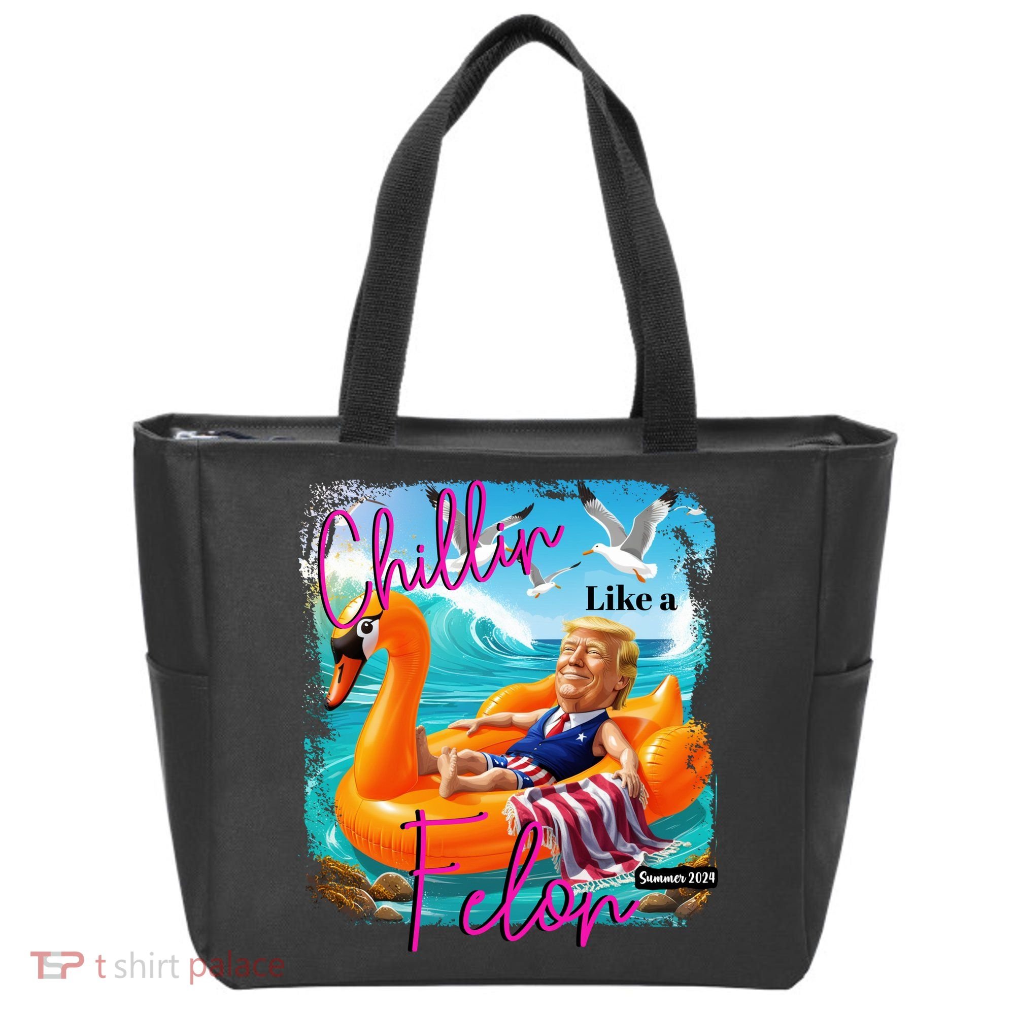 Funny Trump Chillin Like A Felon Tote Bag