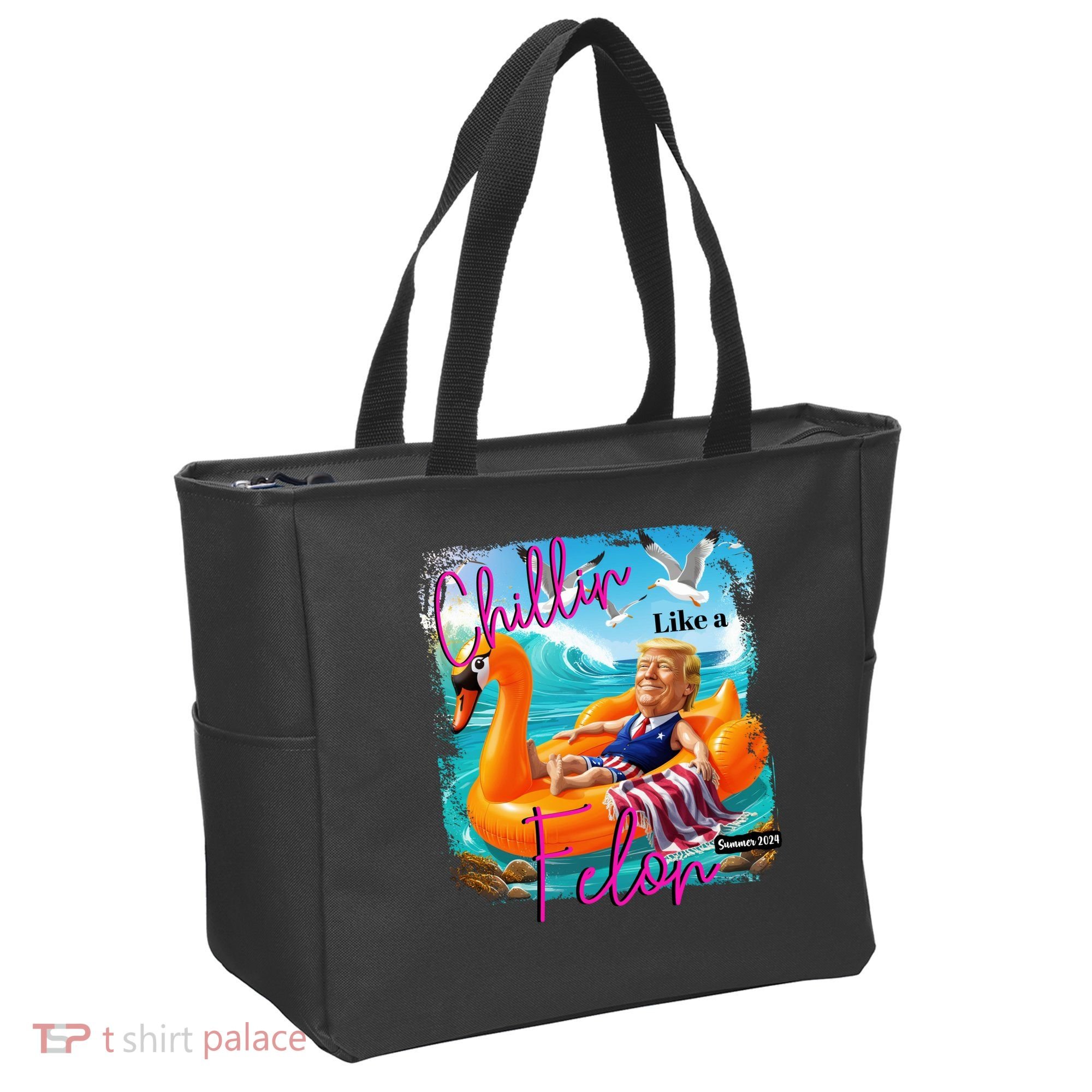 Funny Trump Chillin Like A Felon Tote Bag