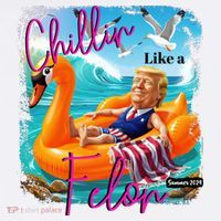 Funny Trump Chillin Like A Felon Doggie Tank thumb 4