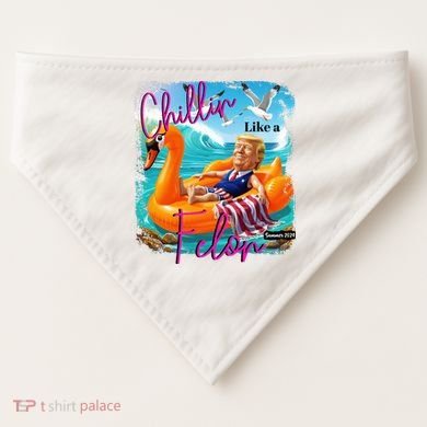 Funny Trump Chillin Like A Felon USA-Made Doggie Bandana