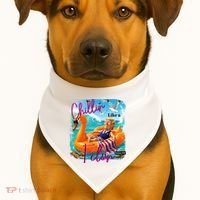 Funny Trump Chillin Like A Felon USA-Made Doggie Bandana thumb 1