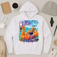 Funny Trump Chillin Like A Felon Hoodie thumb 3