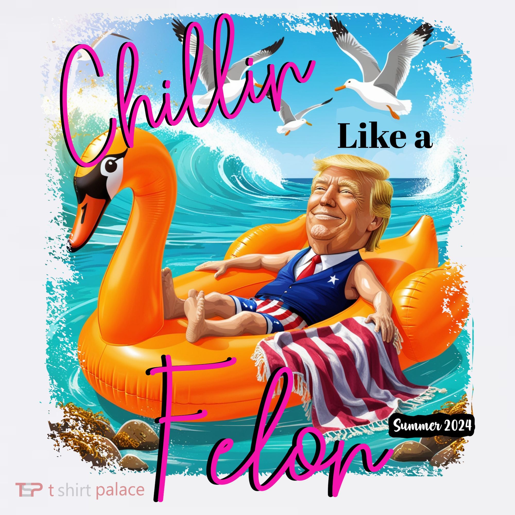 Funny Trump Chillin Like A Felon Hoodie