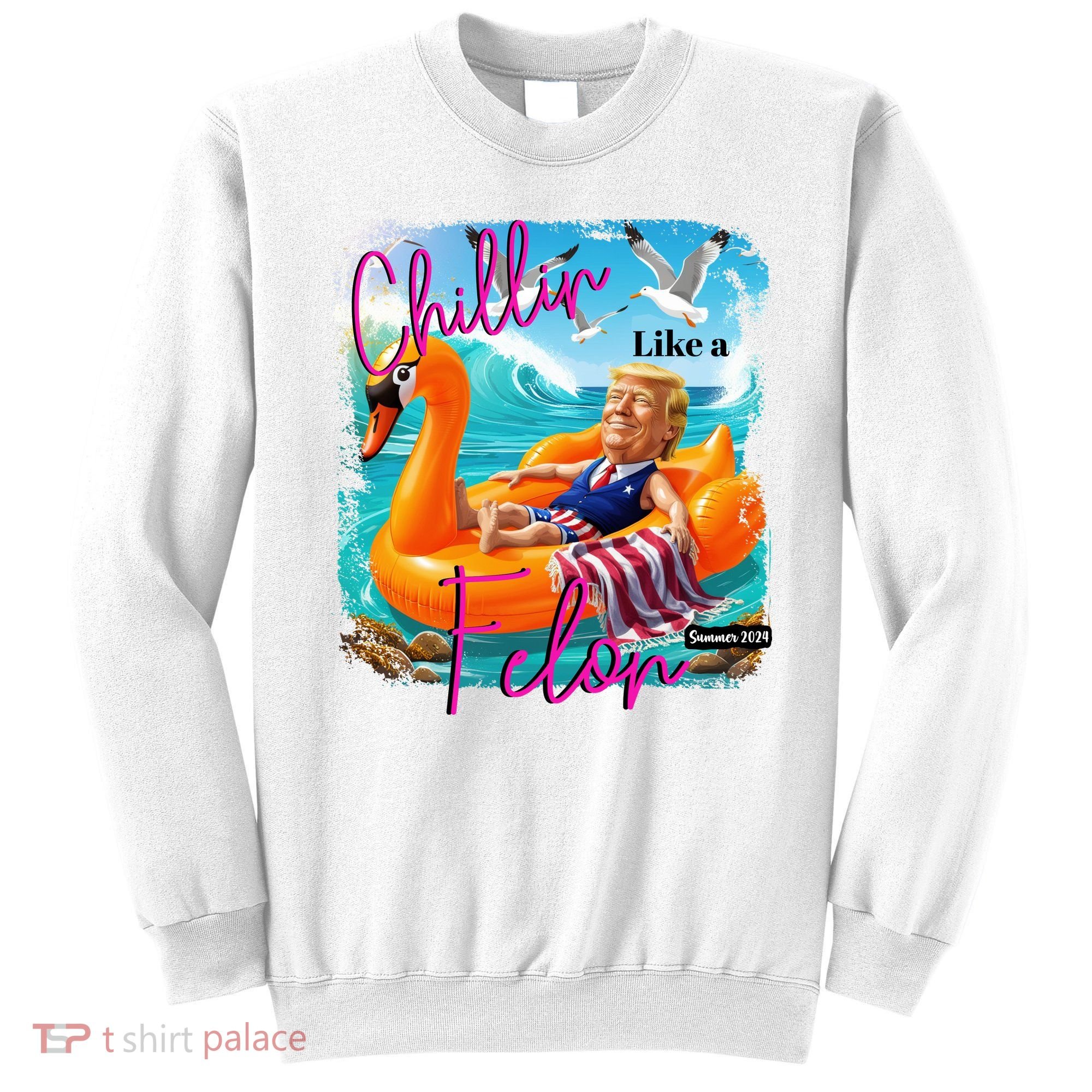 Funny Trump Chillin Like A Felon Sweatshirt