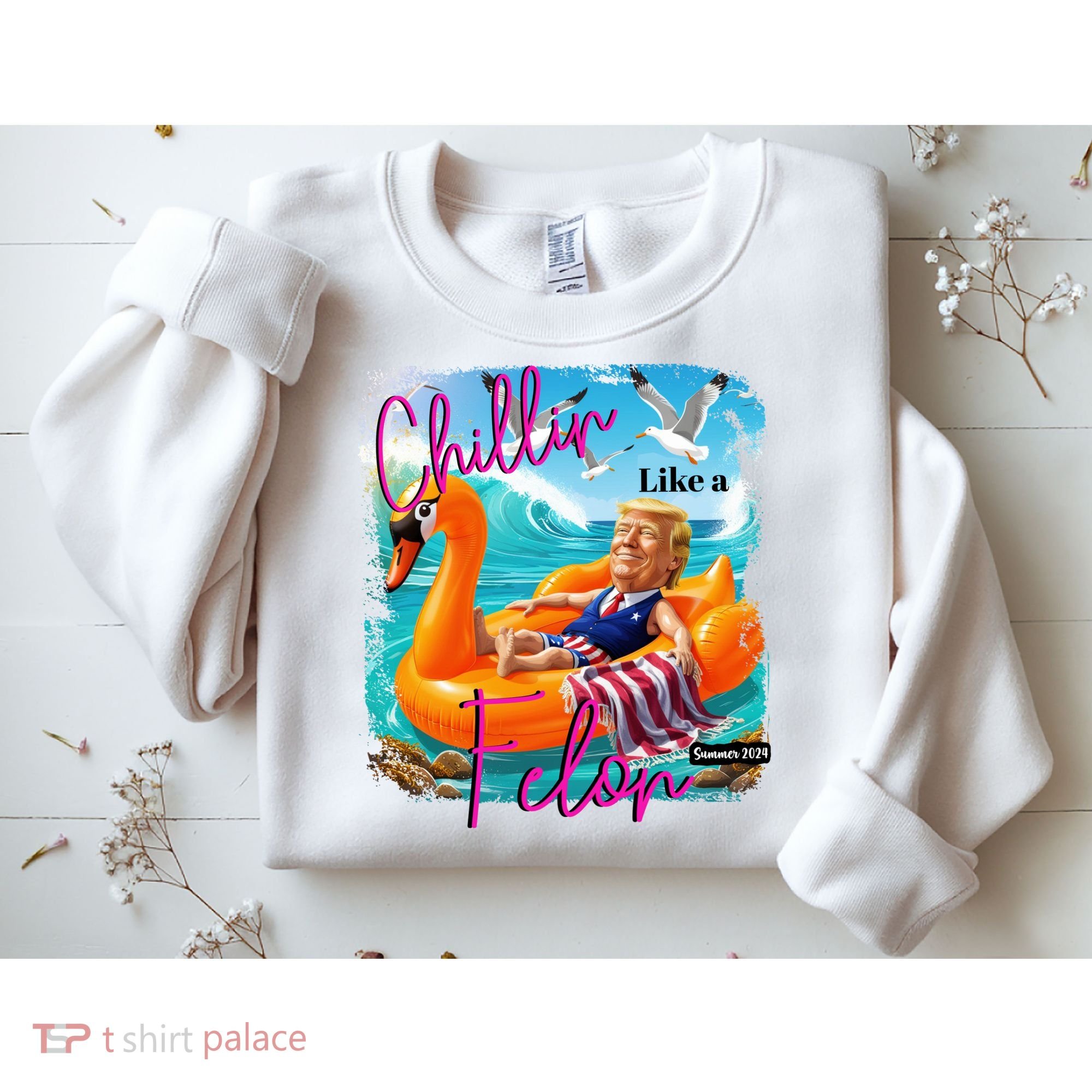 Funny Trump Chillin Like A Felon Sweatshirt