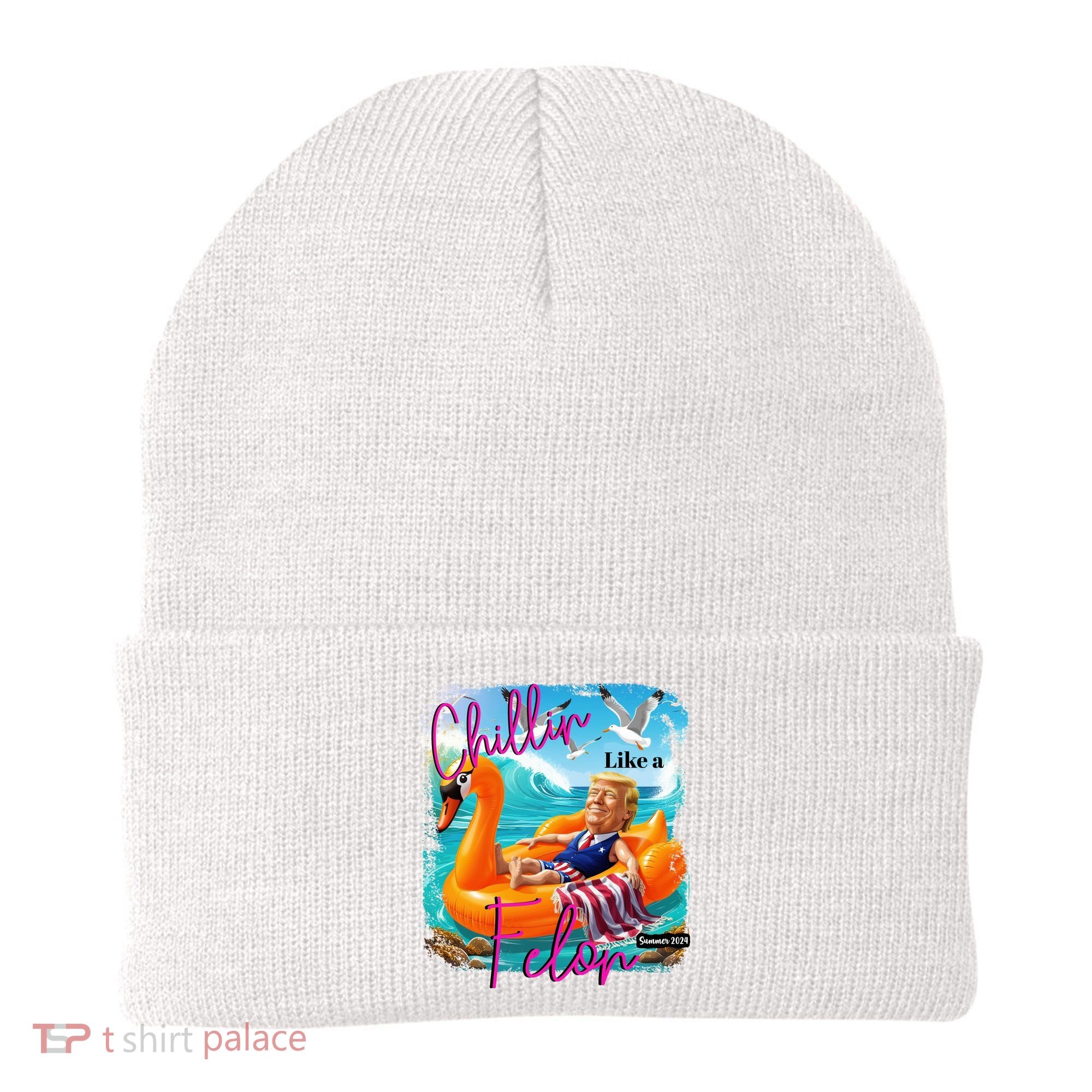 Funny Trump Chillin Like A Felon Beanie