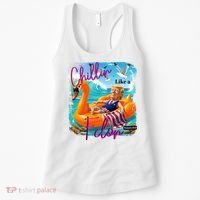 Funny Trump Chillin Like A Felon Women's Tank Top thumb 0