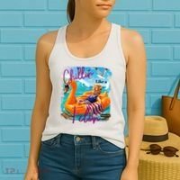 Funny Trump Chillin Like A Felon Women's Tank Top thumb 2