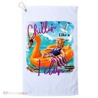 Funny Trump Chillin Like A Felon Golf Towel thumb 0