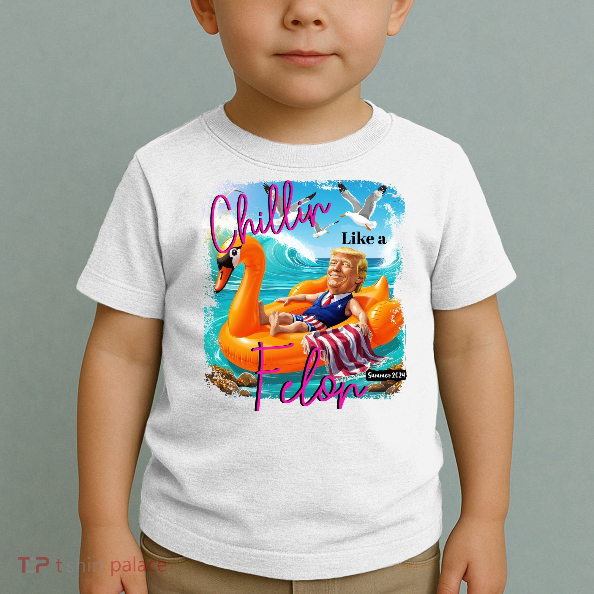 Funny Trump Chillin Like A Felon Toddler T-Shirt