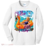 Funny Trump Chillin Like A Felon Kids Long Sleeve Shirt thumb 0