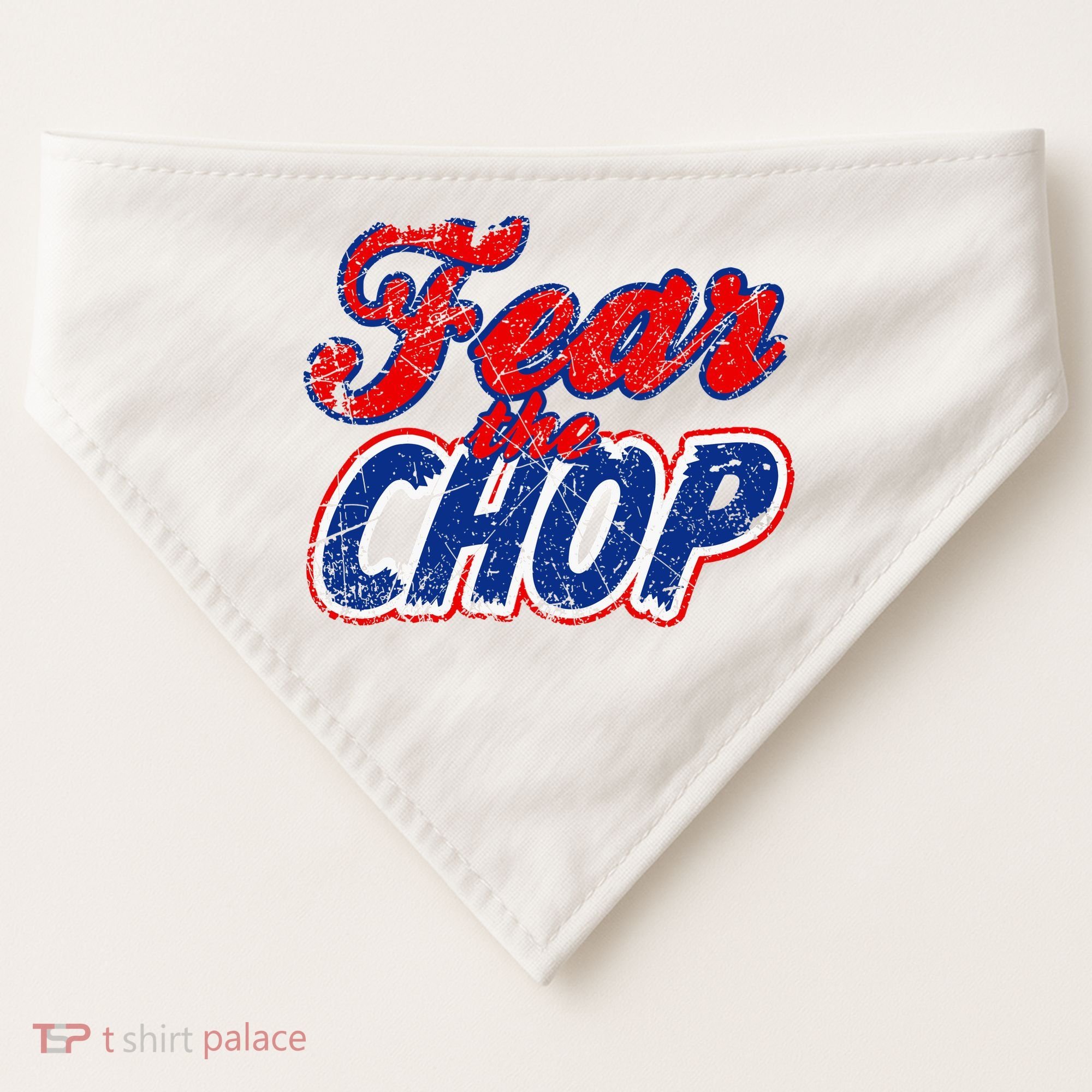Fear The Chop Legendary Atlanta Baseball TShirt USA-Made Doggie Bandana