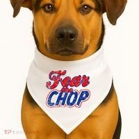 Fear The Chop Legendary Atlanta Baseball TShirt USA-Made Doggie Bandana thumb 1