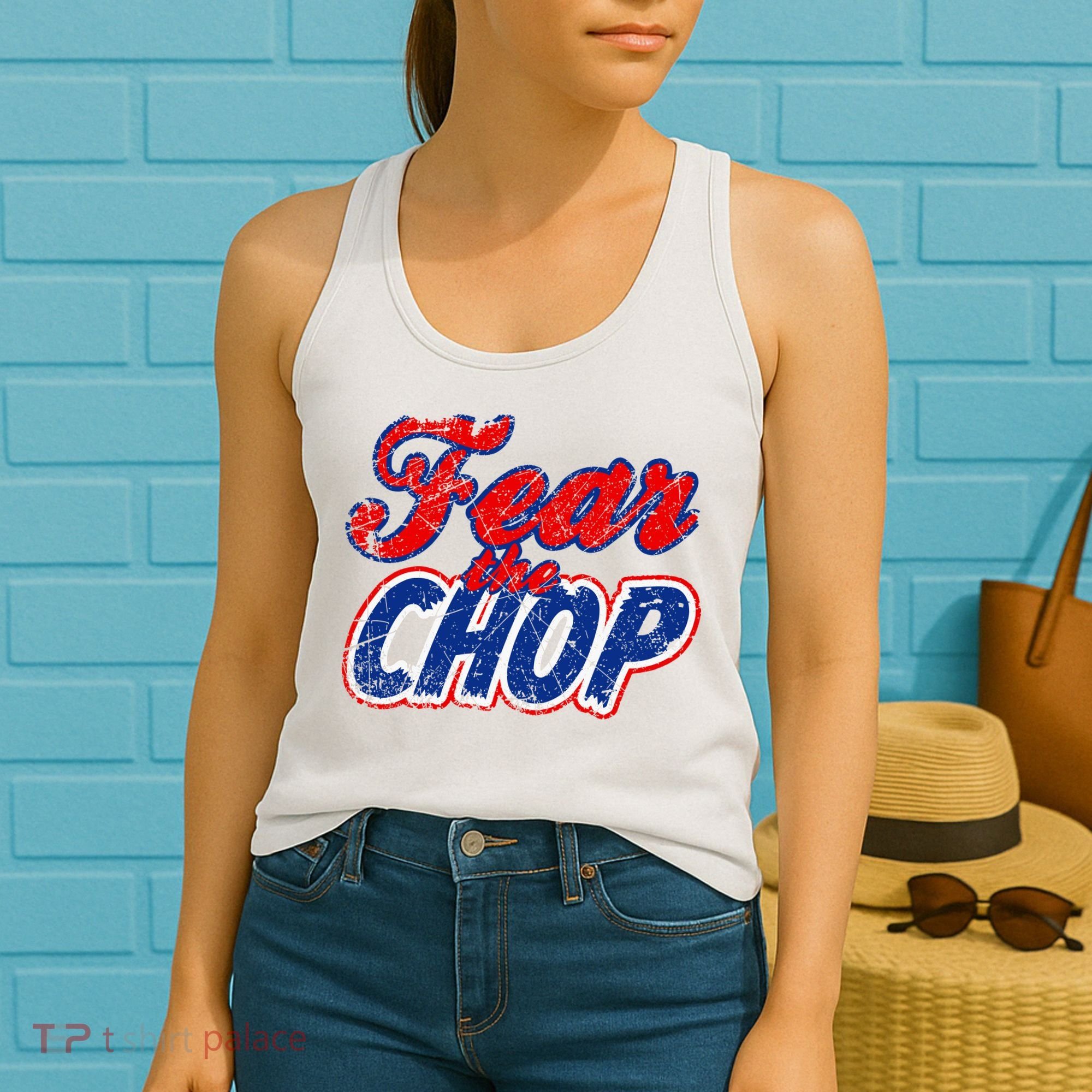 Fear The Chop Legendary Atlanta Baseball TShirt Women's Tank Top