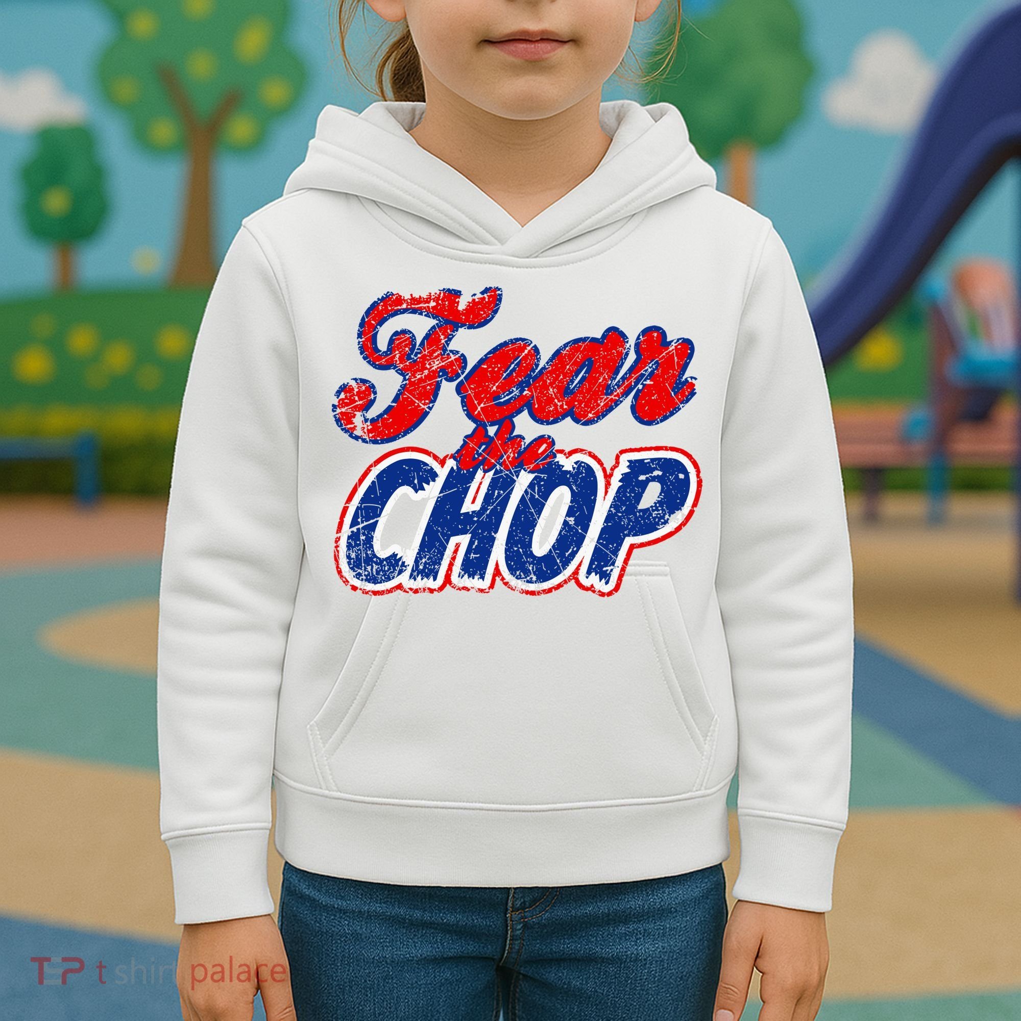 Fear The Chop Legendary Atlanta Baseball TShirt Kids Hoodie