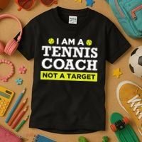Funny Tennis Coach Gift Not A Target TShirt Kids T-Shirt thumb 3