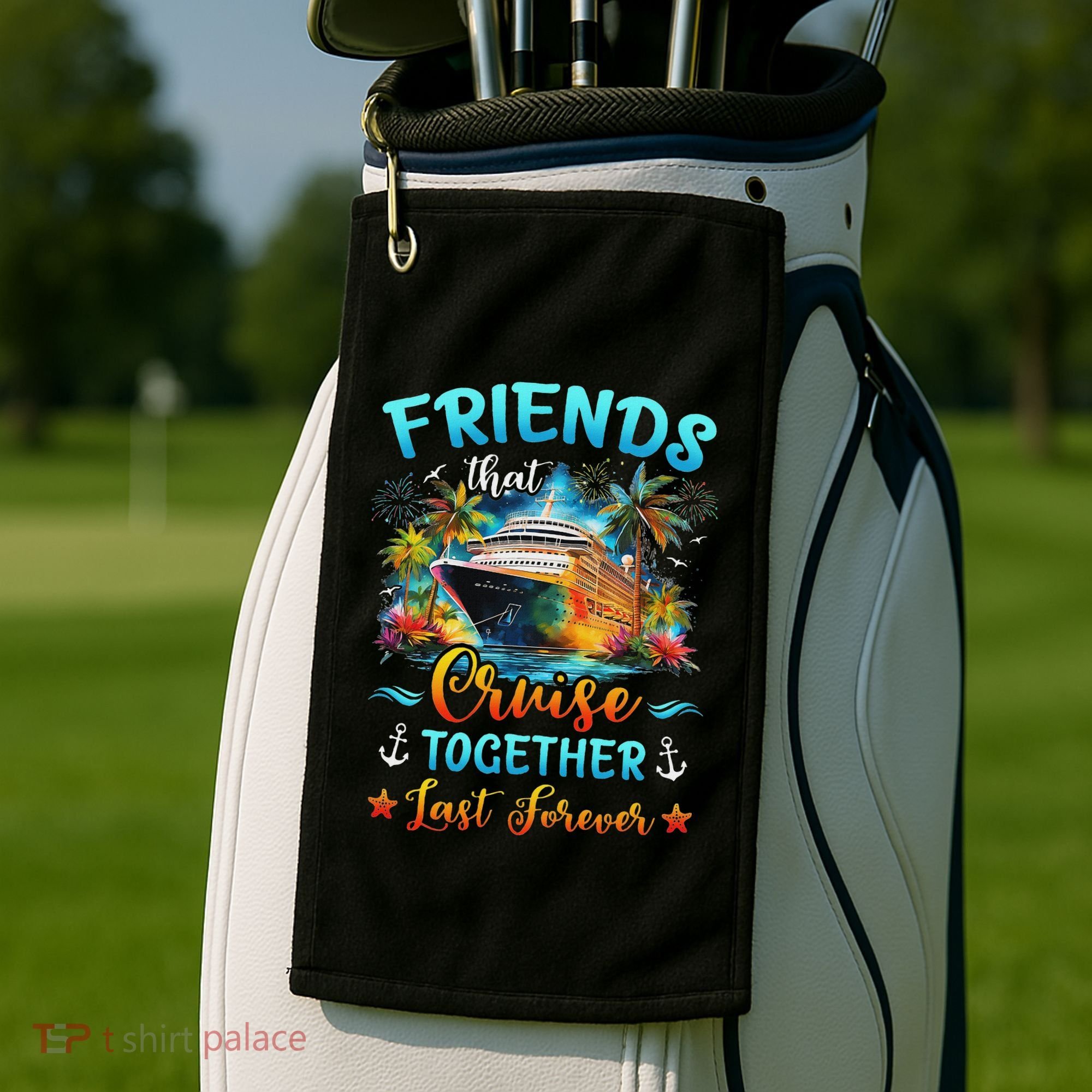Friends That Cruise Together Last Forever Friends Cruising Golf Towel