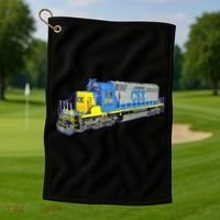 Freight Train CSX Engine Golf Towel thumb 1