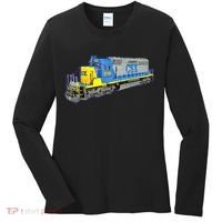 Freight Train CSX Engine Women's Long Sleeve Shirt thumb 0