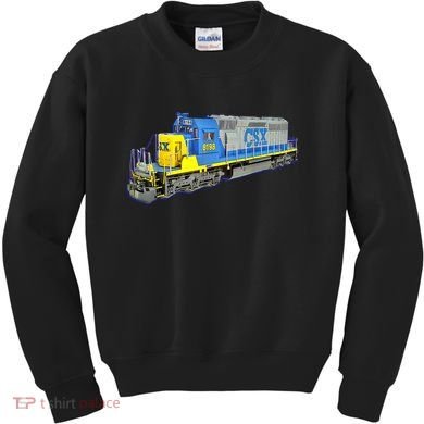 Freight Train CSX Engine Kids Sweatshirt