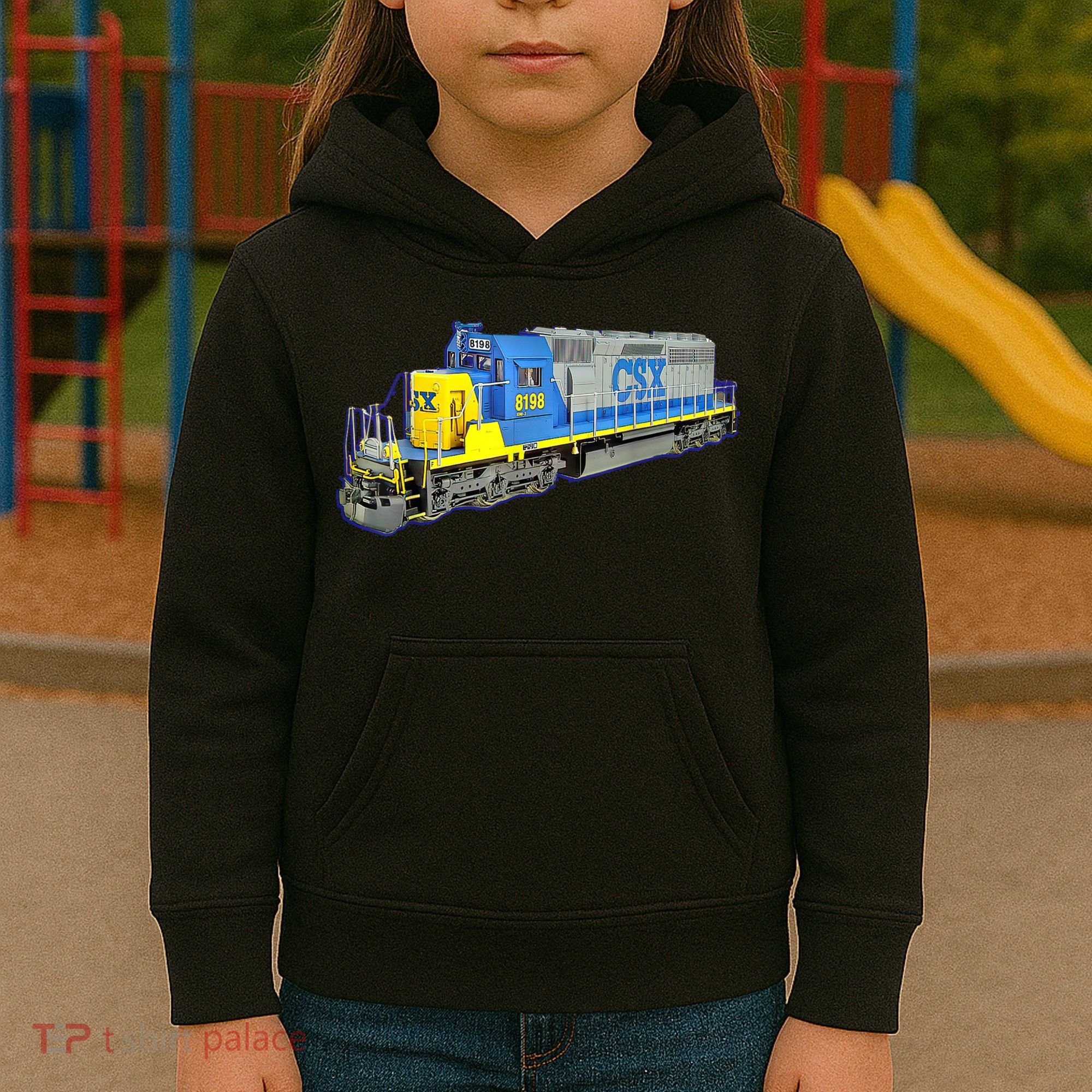 Freight Train CSX Engine Kids Hoodie