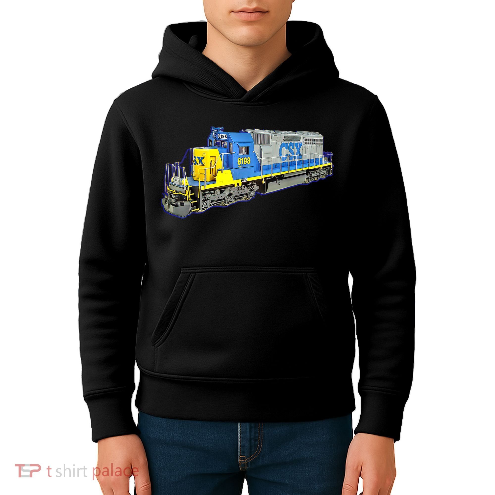 Freight Train CSX Engine Kids Hoodie
