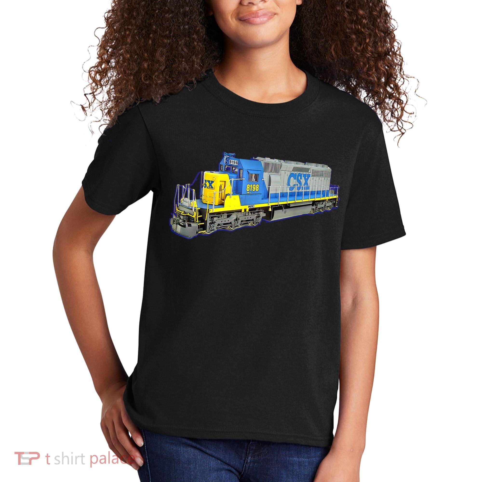 Freight Train CSX Engine Kids T-Shirt