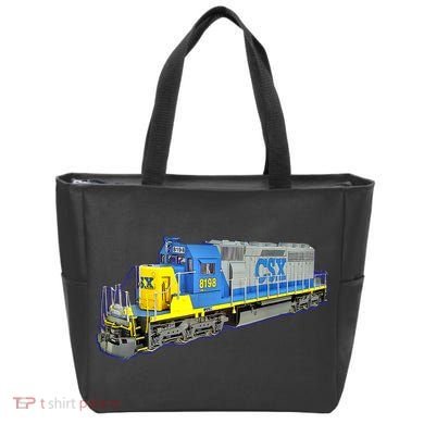 Freight Train CSX Engine Tote Bag