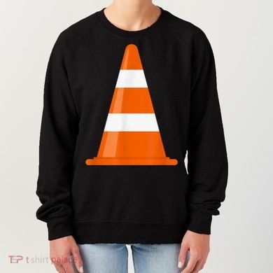 Funny Traffic Cone Costume Easy Simple Halloween Costumes Women's Sweatshirt